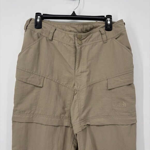 The North Face Convertible Outdoor Cargo Pants Womens Size 8 Tan Zip Off Leg - Picture 3 of 16